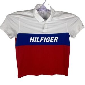 Tommy Hilfiger Mens Sport Quick Dry Regular Fit Short-Sleeve Polo Shirt Size L‎